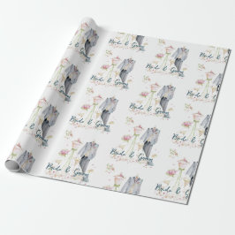 Bruidsjurk voor bruid en bruidegom cadeaupapier