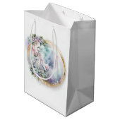 Bruidsjurk voor bruidsbad medium cadeauzakje (Achterkant Gekanteld)
