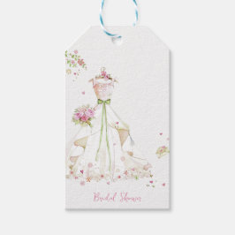 Bruidsjurk voor bruidsfeest cadeaulabel
