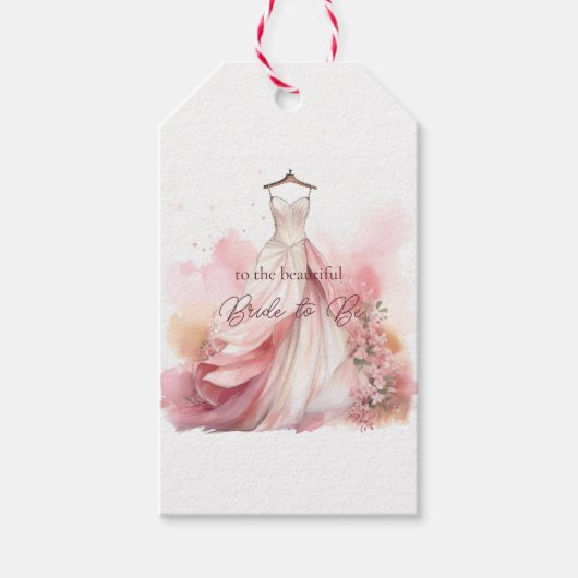 Bruidsjurk voor Bruidsfeest in het Wit Cadeaulabel (Voorkant)