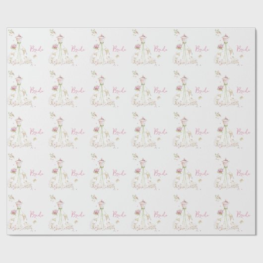 Bruidsjurk voor Bruidsmeisjesfeest  Cadeaupapier (Vlak)