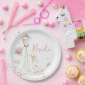 Bruidsjurk voor Bruidsmeisjesfeest Papieren Bordje (Feest)