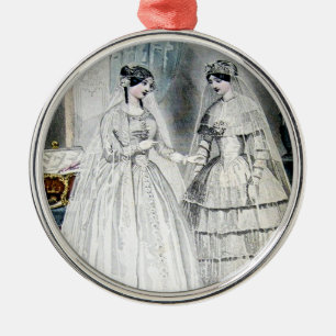 Bruidsjurk voor een vintage bruid metalen ornament