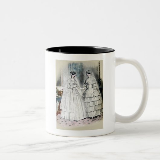 Bruidsjurk voor een vintage bruid tweekleurige koffiemok (Rechts)