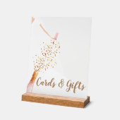 Bruidsjurk Vrijgezellenfeest Kaarten en geschenken Acryl Bord (Hoek)