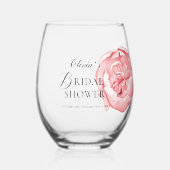 Bruidsjurk wijn glas. wijnglas zonder voet (Voorkant)