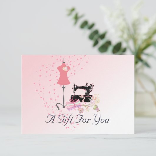 Bruidsjurk Wijzigingen Roze Cadeaubon (Staand voorkant)