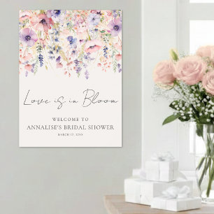 Bruidsjurk Wildflower Bloemen Bruiloft Ontvangstbo Poster