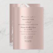 Bruidsjurk Wit Jurk Spark Roze Roze Diamant Kaart (Voorkant / Achterkant)