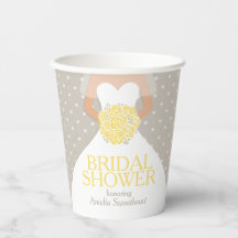 Bruidsjurk witte jurk gele rozen