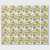 Bruidsjurk witte jurk op abstracte achtergrond cadeaupapier (Vlak)