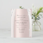 Bruidsjurk Witte Jurk Spark Roze Zilver Diamant Kaart (Staand voorkant)