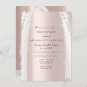 Bruidsjurk Witte Jurk Spark Roze Zilveren Roos Dia Kaart (Voorkant / Achterkant)