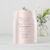 Bruidsjurk Witte Jurk Spark Roze Zilveren Roos Dia Kaart (Staand voorkant)