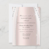 Bruidsjurk Witte Jurk Spark Roze Zilveren Roos Dia Kaart (Voorkant)