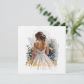 Bruidsjurk Witte Trouwjurk Felicitaties (Staand voorkant)