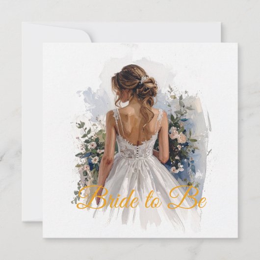 Bruidsjurk Witte Trouwjurk Felicitaties (Voorkant)
