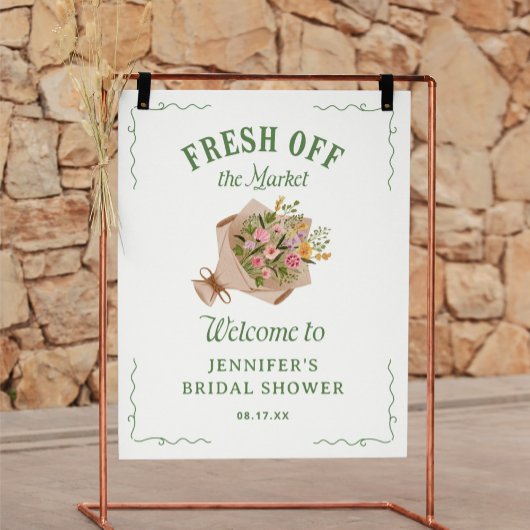 Bruidsjurk 'Ze is van de markt' Welkomstposter voo Poster