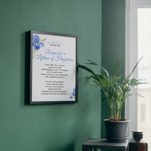 Bruidsjurkcadeau Recept voor Levenslang Geluk Poster