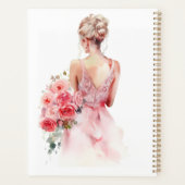 Bruidsjurken Collectie met Waterverf Bloemrozen Planner (Achterkant)