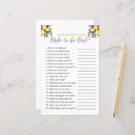 Bruidsjurypel "Wie kent de bruid" Bruids Shower-sp