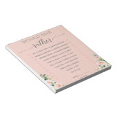 Bruidsjuryshower 'Zou zij liever' spelnotitieblok  Notitieblok (Schuin)