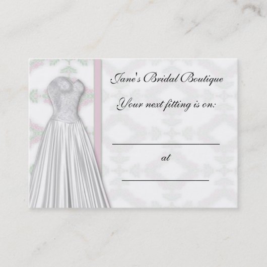 bruidskaart afsprakenkaartje (Voorkant)