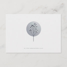 Bruidskaart met besneeuwde bloemdetails informatiekaartje