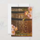 Bruidskaart met wijnkaart menu kaart (Achterkant)