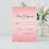Bruidskaart RSVP Bubblegum Blush Kaartje (Staand voorkant)