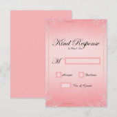 Bruidskaart RSVP Bubblegum Blush Kaartje (Voorkant / Achterkant)