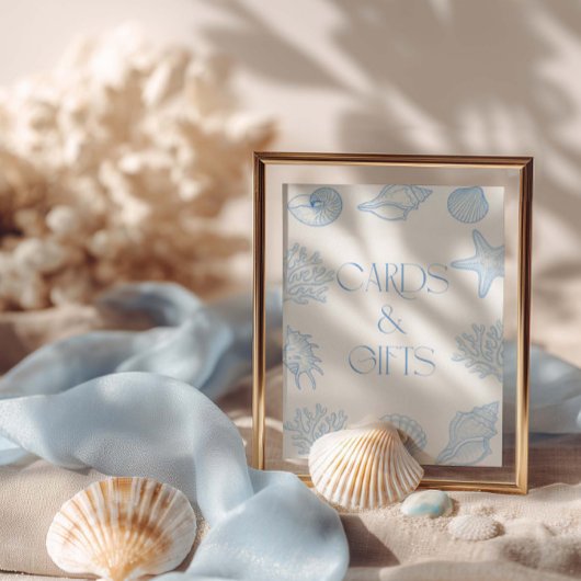  Bruidskaarten en -cadeaus met schelpen  Poster