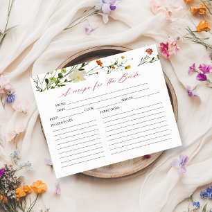 Bruidskaarten met wilde bloemen kalligrafie