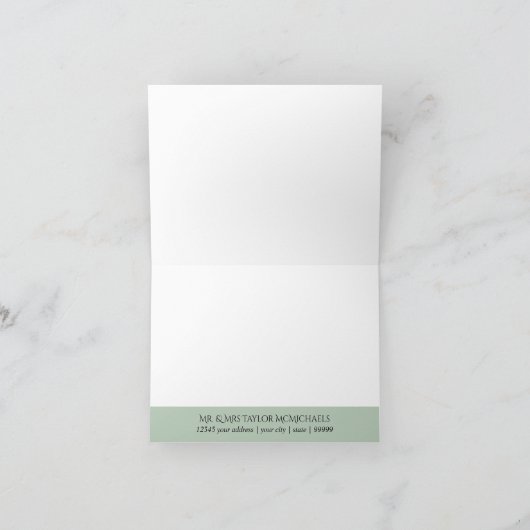 Bruidskaartjes met dankbetuiging Wild Fern Forest  Bedankkaart (Binnen)