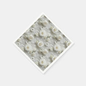 Bruidskant en witte rozen servet (Hoek)