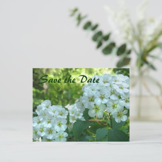Bruidskrans Bewaar de datum Aankondigingskaart (Staand voorkant)