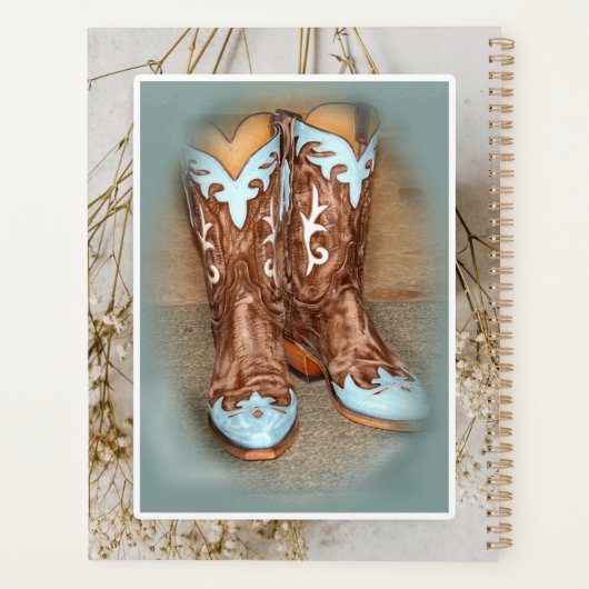 Bruidslaarzen en Baby's Breath Bruiloft Planner (Achterkant)