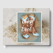 Bruidslaarzen en gedroogde bloemen gastenboek (Voorkant)