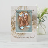 Bruidslaarzen met Baby's Breath Kaart (Staand voorkant)