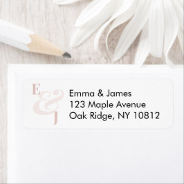 Bruidslabel met retouradres | Links Etiket