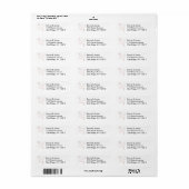 Bruidslabel met retouradres | Links Etiket (Full Sheet)