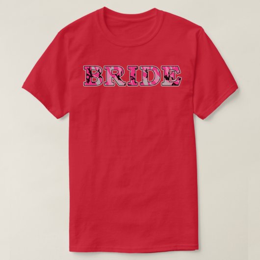Bruidsland Huwelijk Camouflage T-shirt (Design voorkant)