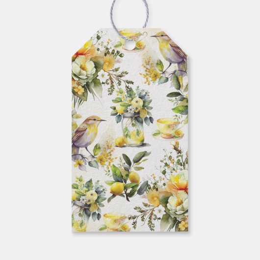 Bruidslemonethee feestje uit de oude doos Bedankt Cadeaulabel (Achterkant)