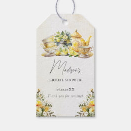 Bruidslemonethee Vintage Bruiloft Bedankt Cadeaulabel