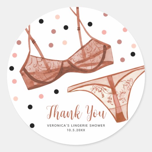 Bruidslingerie Blush Ronde Sticker (Voorkant)
