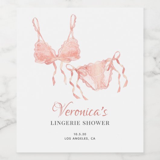 Bruidslingerie Blush Wijn Etiket (Enkel label)