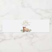 Bruidslunch koffie miniwaterfles label waterfles etiket (Enkel label)