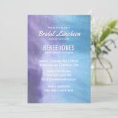 bruidslunch | Pastellavendel Paarse blauw Kaart (Staand voorkant)