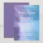 bruidslunch | Pastellavendel Paarse blauw Kaart (Voorkant / Achterkant)