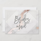 BRUIDSMAID VAN MARMER EN ROZE GOUD KAART (Voorkant)